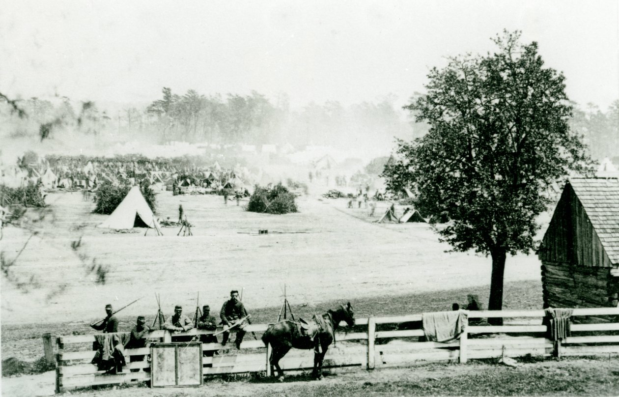 Winfield Scott tábor, Yorktown közelében, 1862. május 3 alkotó: Mathew B. Brady