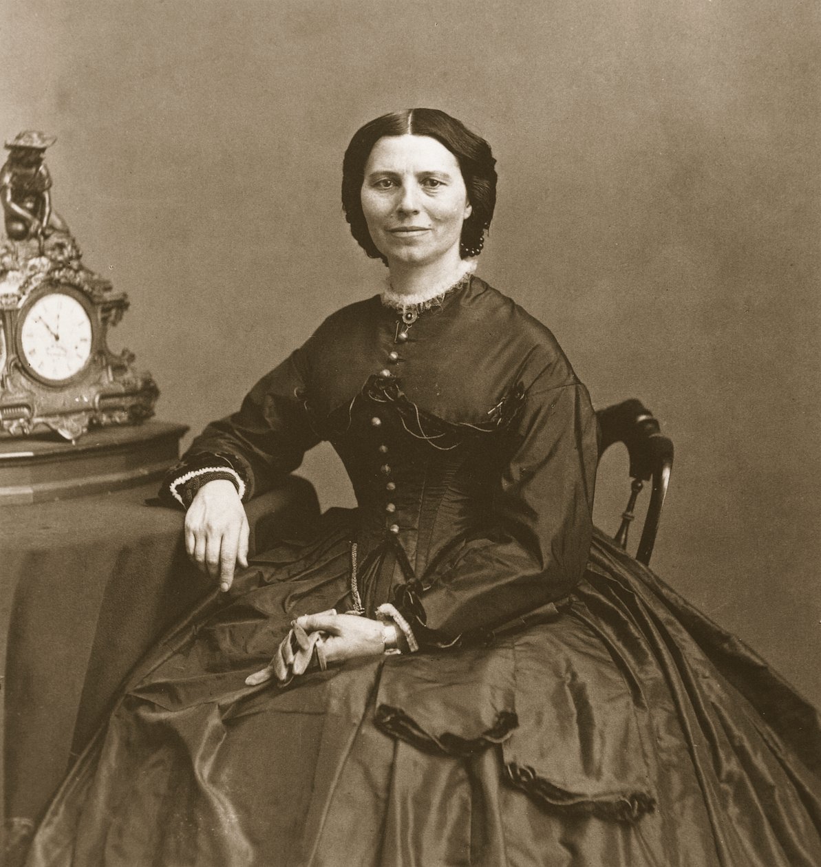 Clara Barton, 1865 körül (fotogravír) alkotó: Mathew B. Brady
