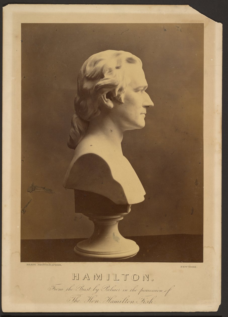 [Alexander Hamilton mellszobra] alkotó: Mathew B. Brady