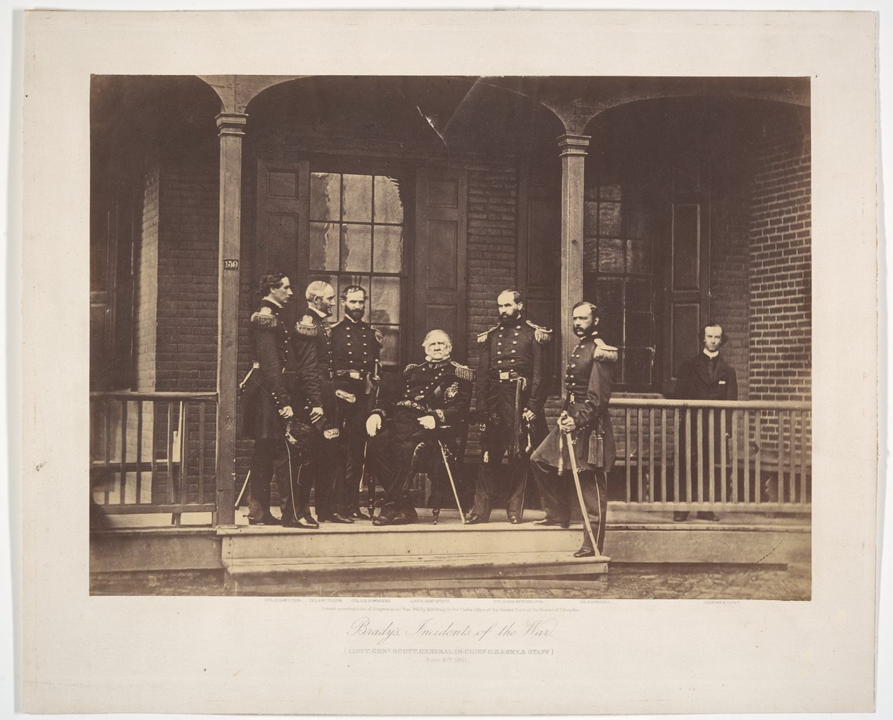 Scott altábornagy, az Egyesült Államok Hadseregének főparancsnoka és vezérkara alkotó: Mathew B. Brady