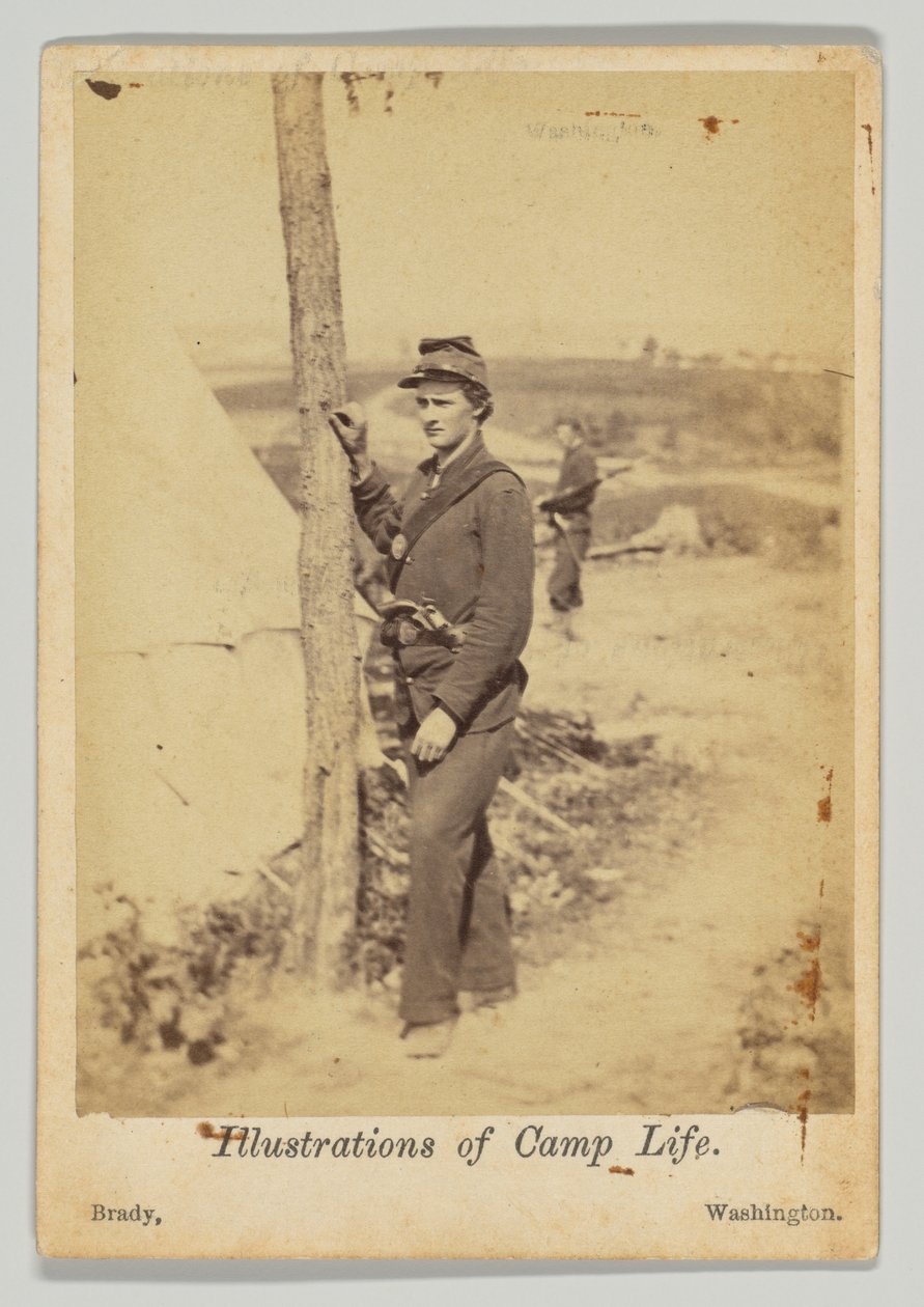 Álló katona pisztollyal az övében alkotó: Mathew B. Brady