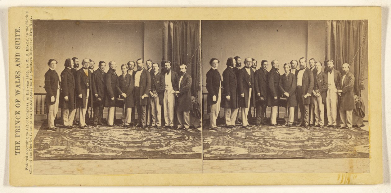 A walesi herceg és kísérete. alkotó: Mathew B. Brady