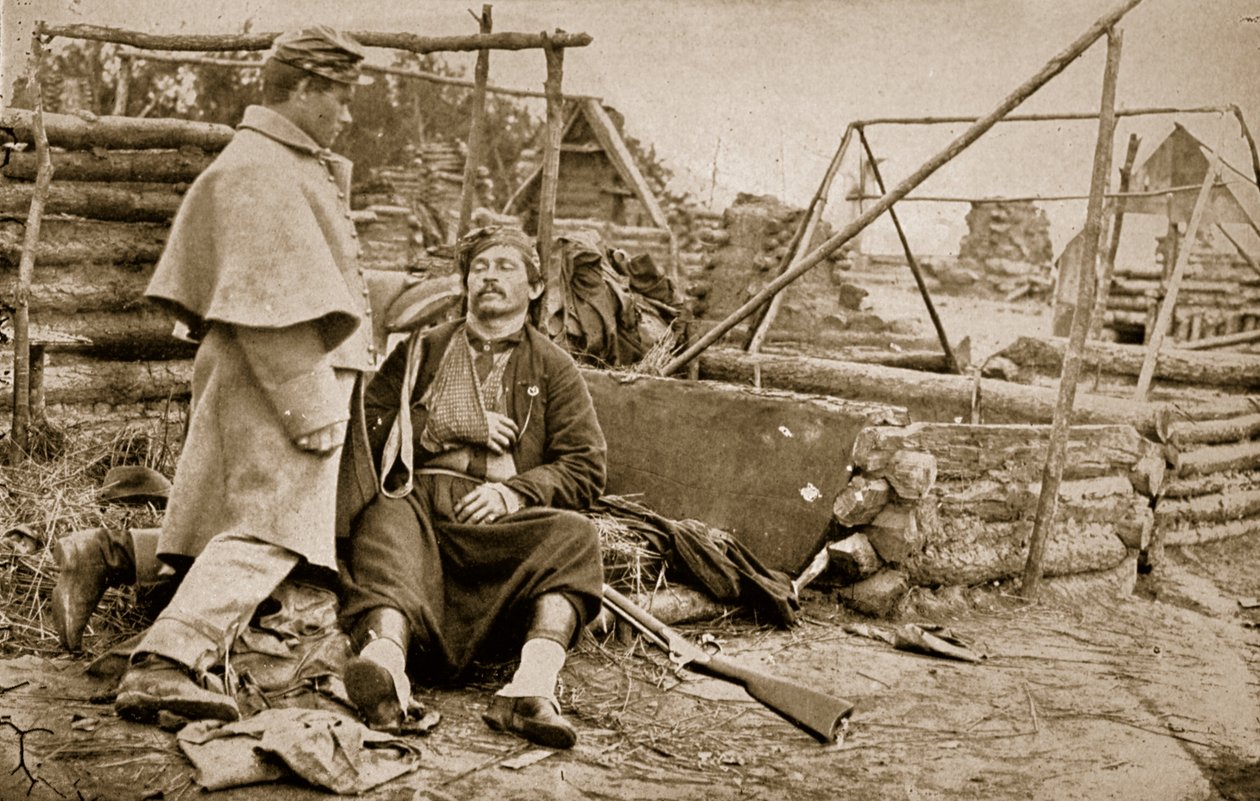 Egy sebesült Zouave, 1861-65 alkotó: Mathew B. Brady