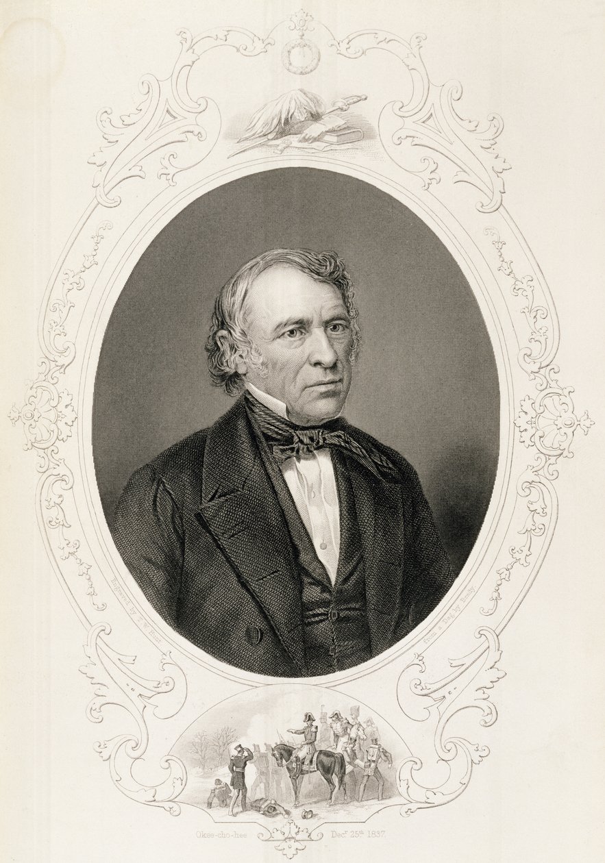 Zachary Taylor tábornok, „The History of the United States”, 4. évf. II, Charles Mackay, T. W. Hunt metszet egy dagerrotípiából alkotó: Mathew B. Brady