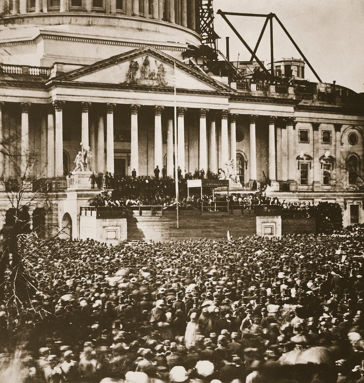 Lincoln elnök beiktatása, 1861. március 4. (mélynyomás) alkotó: Mathew B. Brady