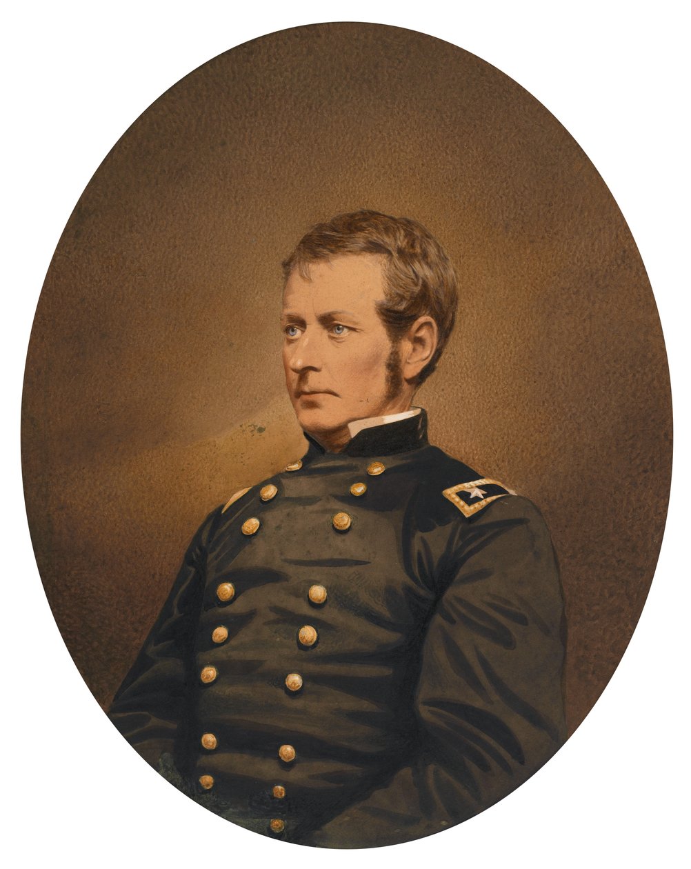 Joseph Hooker vezérőrnagy, 1863 körül (sózott papírnyomat, színnel) alkotó: Mathew B. Brady