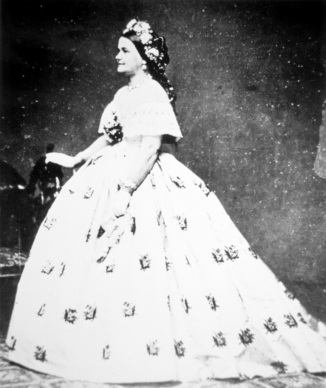 Mary Lincoln (1818-82) 1861 (f/w fotó) alkotó: Mathew Brady