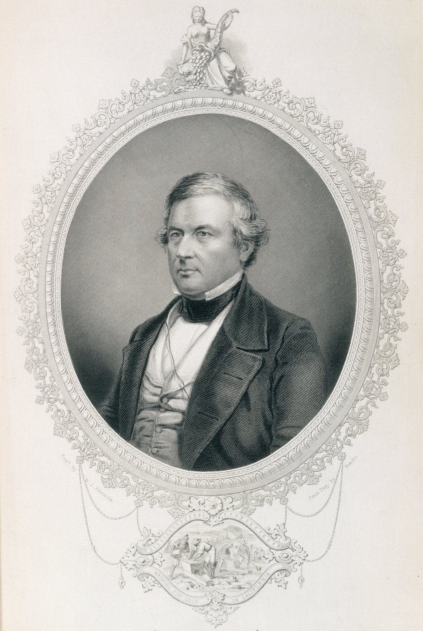Millard Fillmore, Charles Mackay „Az Egyesült Államok története” II. kötetéből, W.J. Edwards dagerrotípiából metszett (metszet) alkotó: Mathew B. Brady