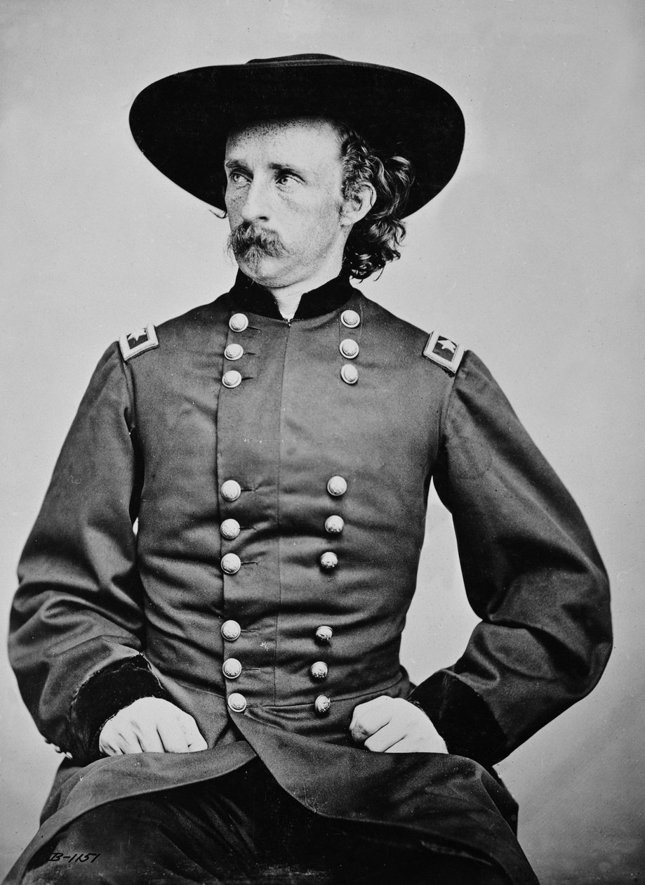 A. Custer tábornok (1839-1876) portréja (f/w fotó) alkotó: Mathew Brady