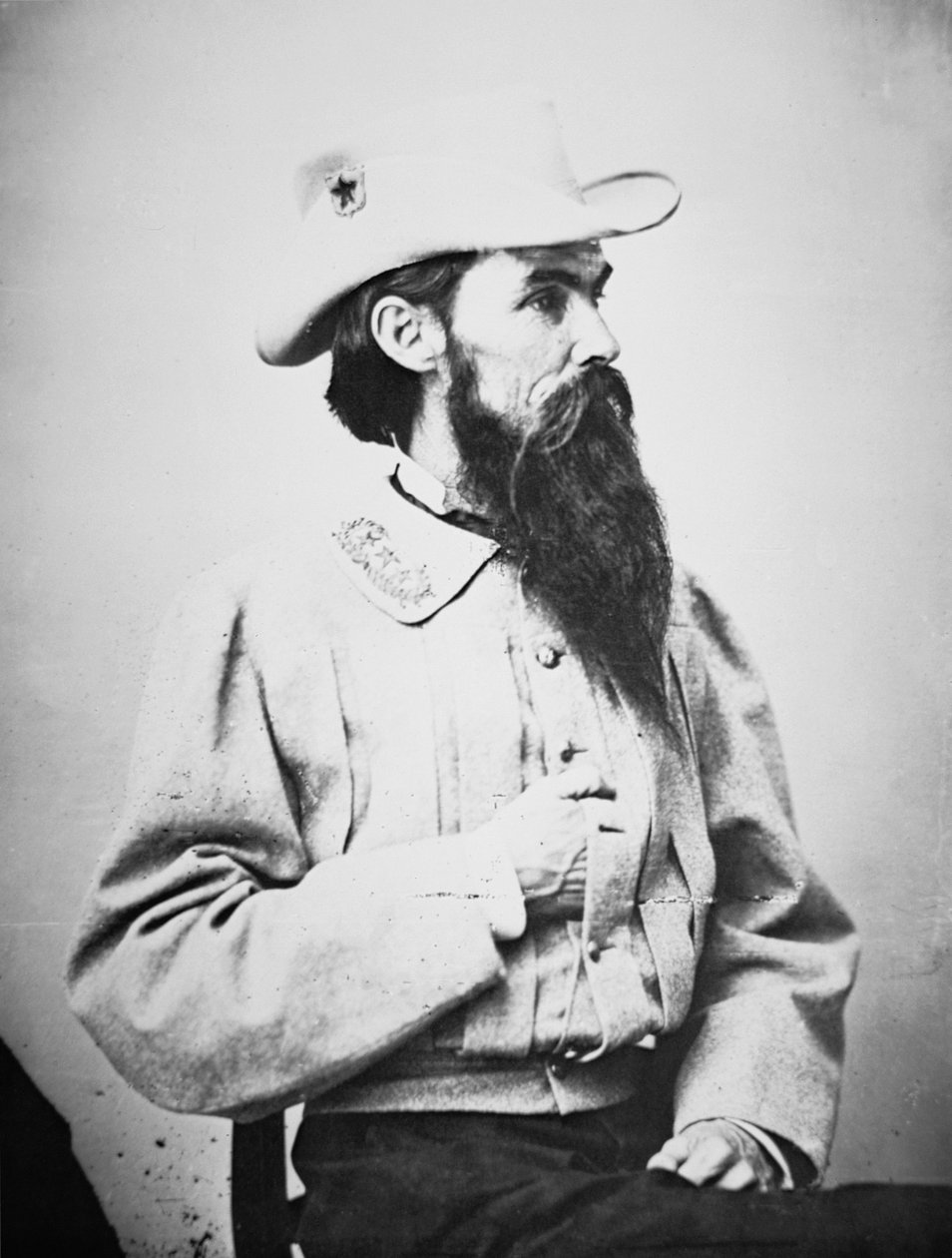 William Mahone vezérőrnagy portréja (f/w litho) alkotó: Mathew Brady