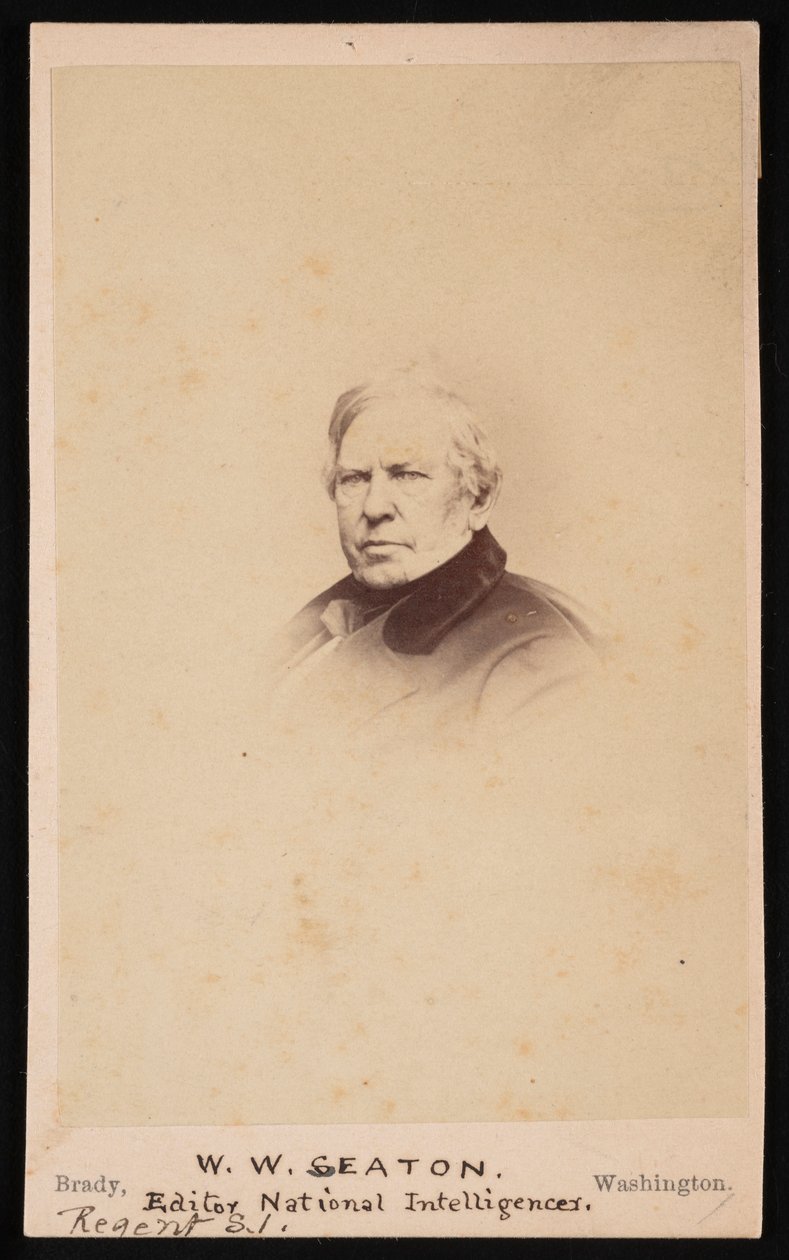 William Winston Seaton portréja 1785-1866, 1866 előtt. alkotó: Mathew Brady