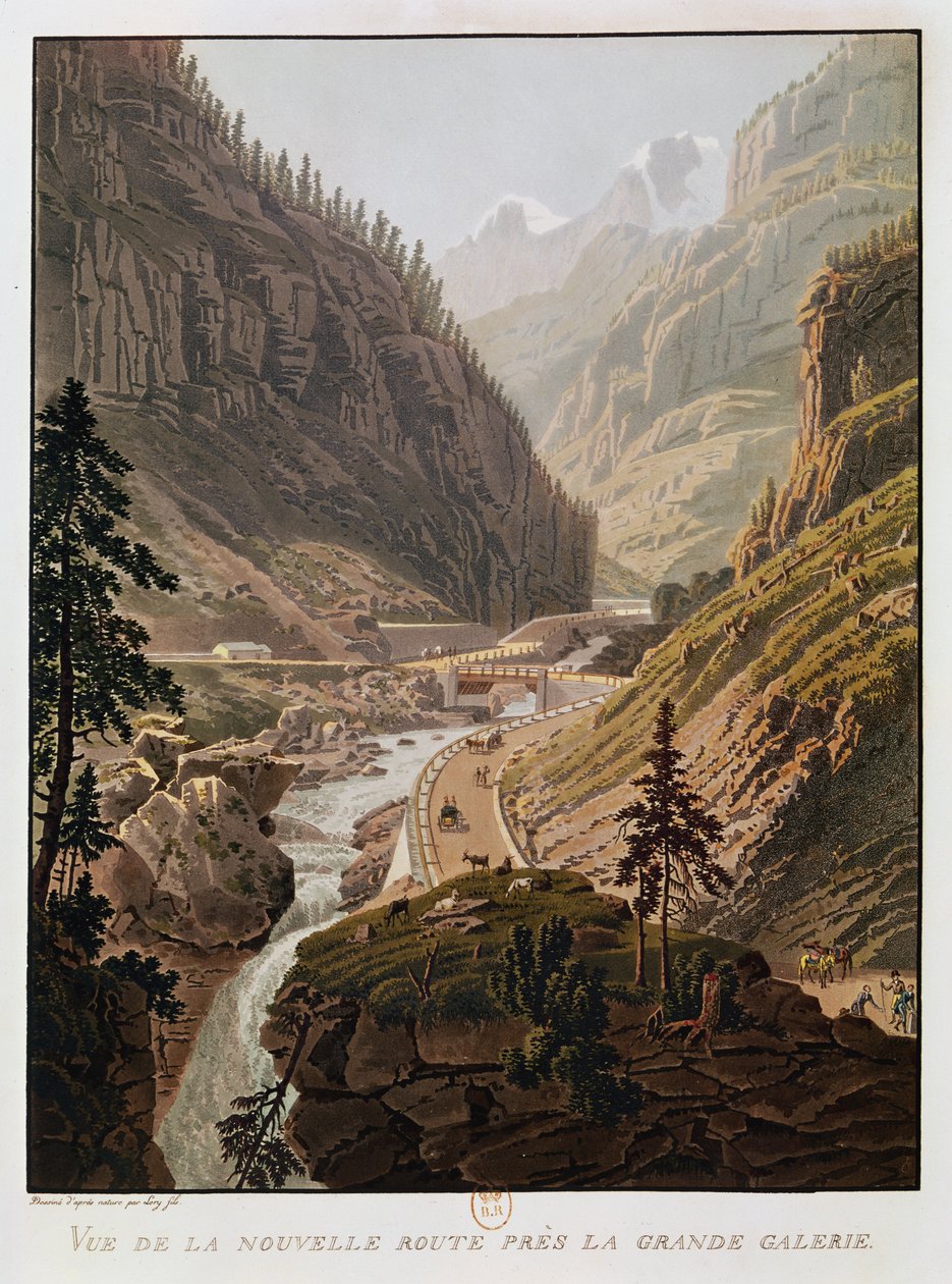 Kilátás az új Simplon-hágóra, 1811 alkotó: Mathias Gabriel Lory