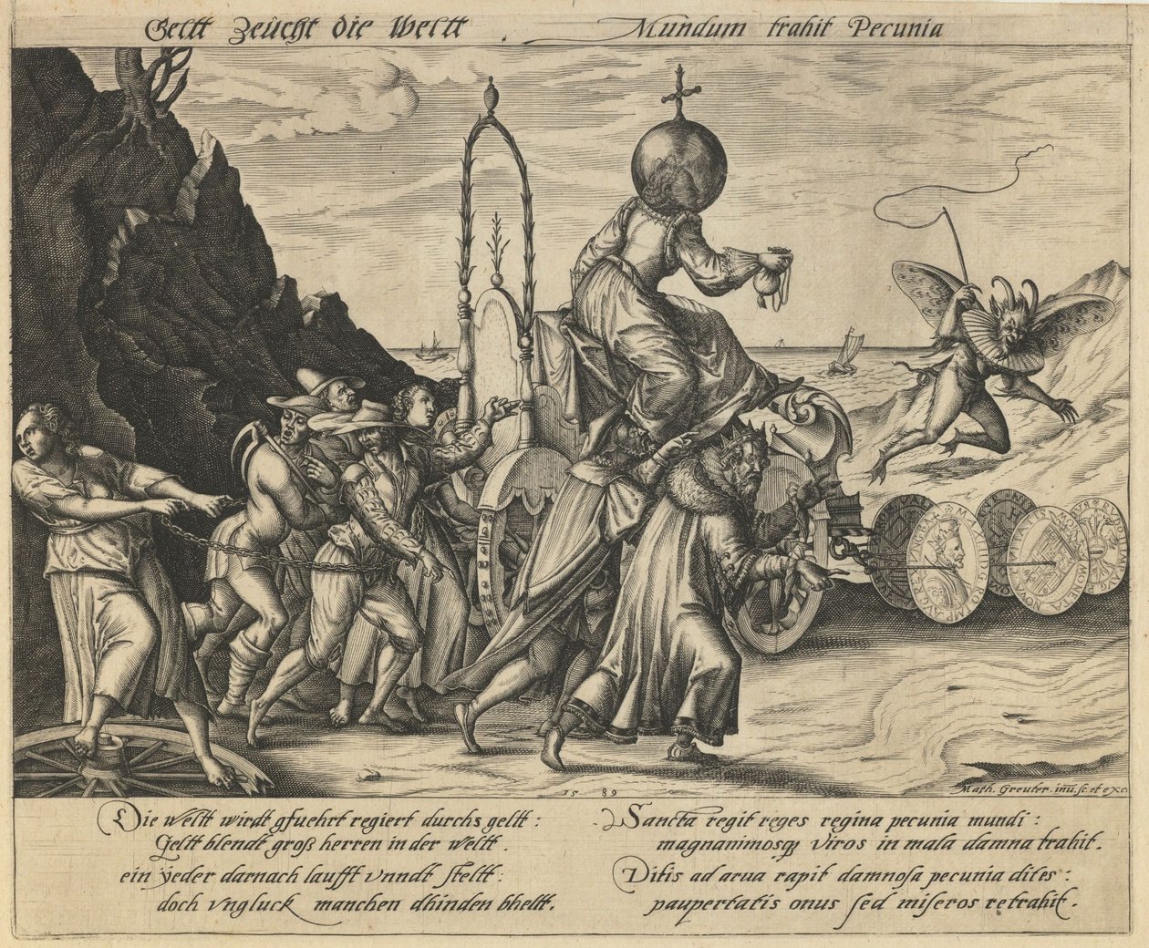 A pénz uralja a világot, 1589 alkotó: Mathias Greuter