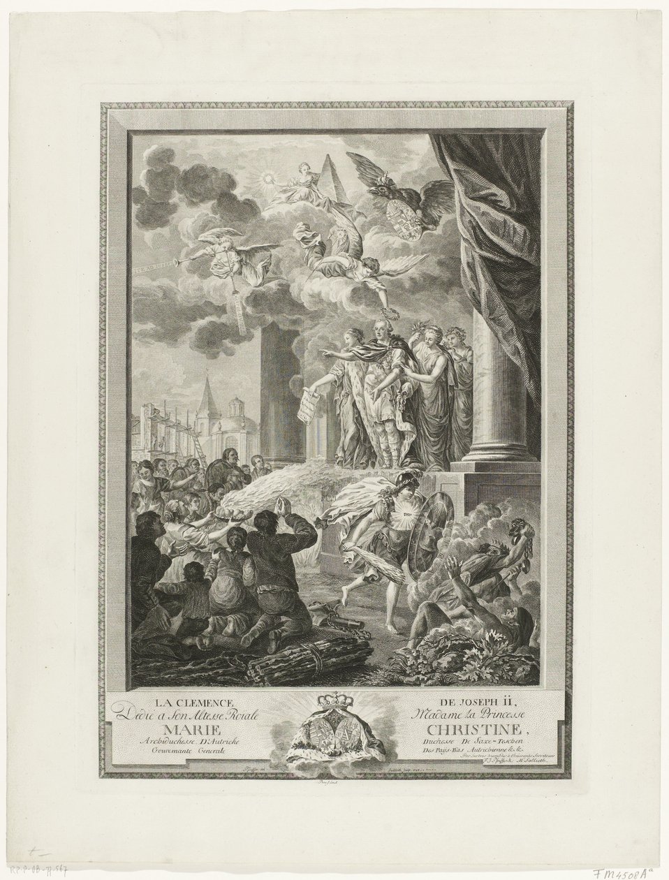 József császár kegyelme a protestánsokhoz, 1783 La Clemence de Joseph II (cím a tárgyon) alkotó: Mathias de Sallieth