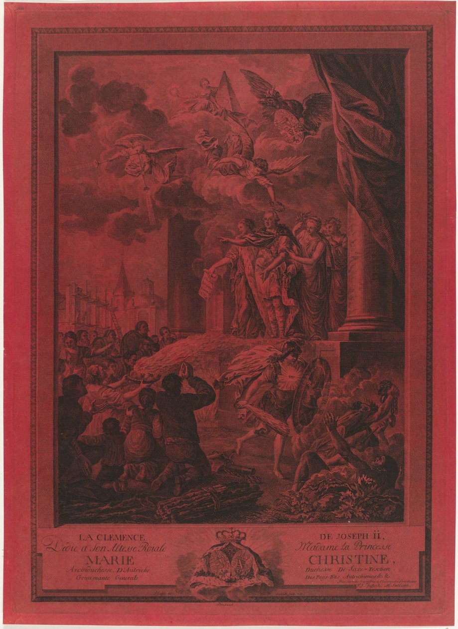 József császár kegyelme a protestánsokhoz, 1783 La Clemence de Joseph II (cím a tárgyon) alkotó: Mathias de Sallieth