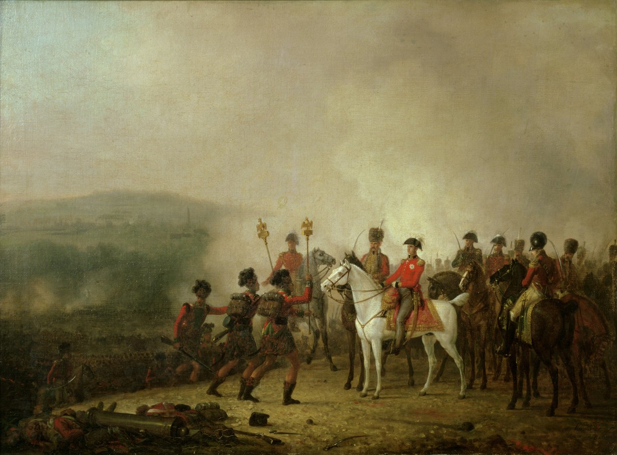A Waterloo-i Eagle-szabványok visszatértek Wellingtonba, 1815. június 18-án alkotó: Mathieu Ignace van Bree