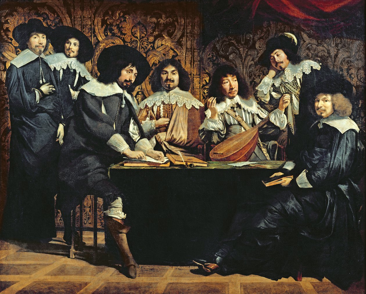 Az Akadémia, vagy az Amatőrök Találkozója, 1640 körül alkotó: Mathieu Le Nain