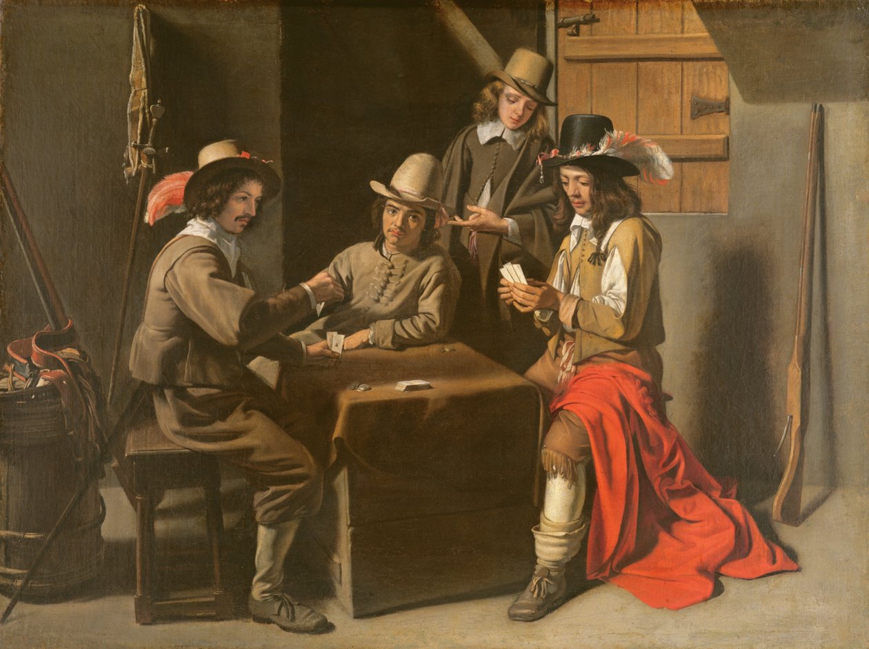 A szerencsejátékosok, 1650 körüli évek alkotó: Mathieu Le Nain