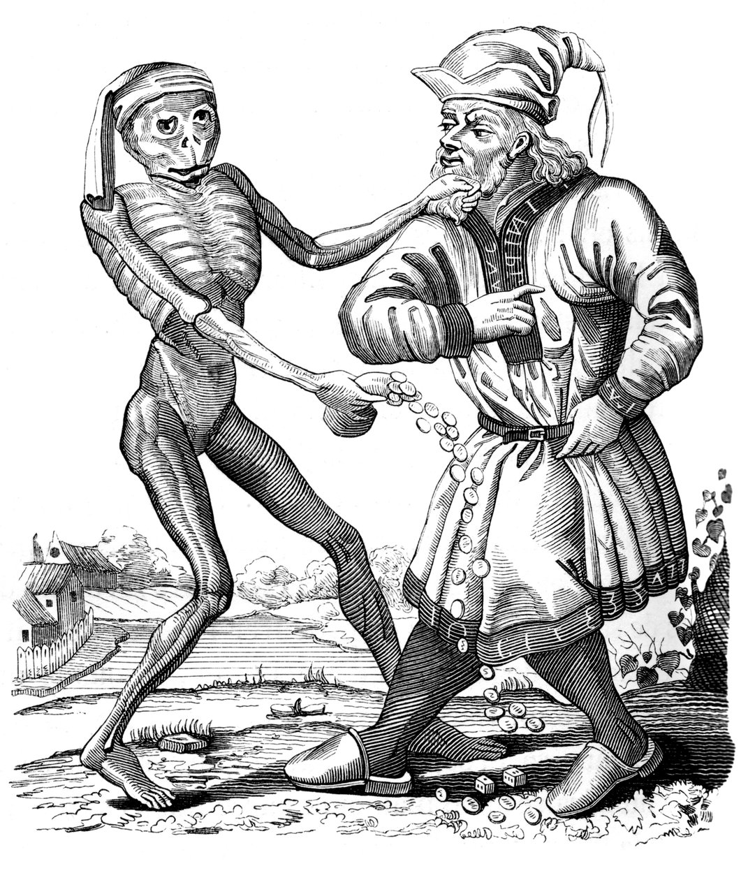 Halál és zsidó, 1849. XVII. század. alkotó: Mathieu Marian