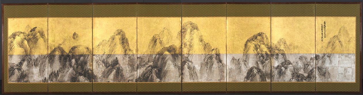 Hetvenkét csúcs a kék ég ellen, 1785. alkotó: Matsumura Goshun