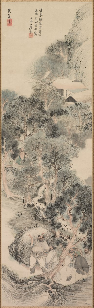Vízszegély banditák, 1700-as évek vége – 1800-as évek eleje. alkotó: Matsumura Goshun