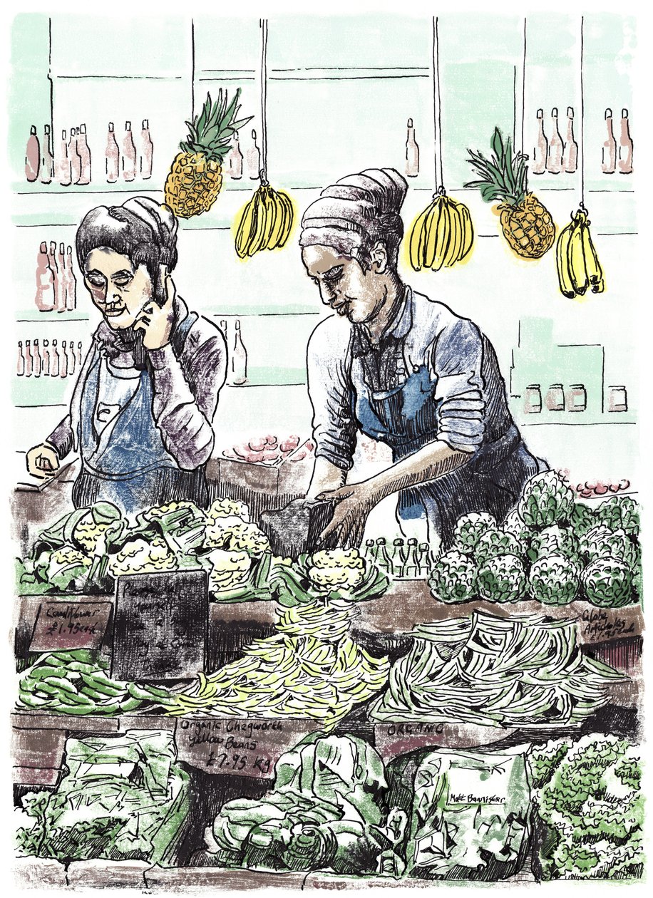 Borough Veg 2, 2013 (tinta, papír) alkotó: Matt Bannister