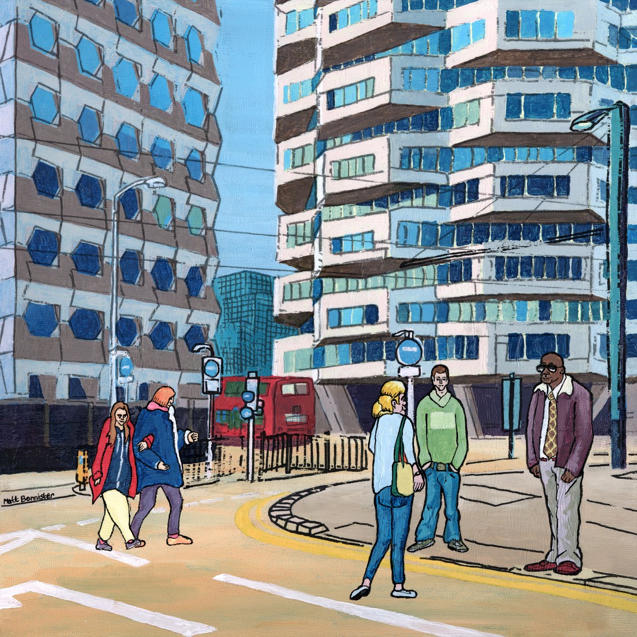 East Croydon, 2016 (vegyes technika, panel) alkotó: Matt Bannister