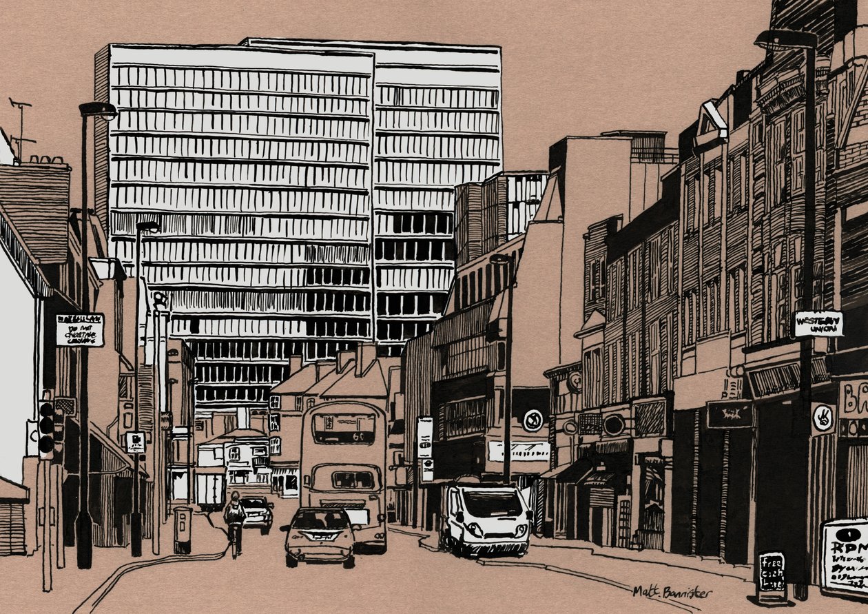 South End - Croydon, 2016 (akril tinta, tábla) alkotó: Matt Bannister