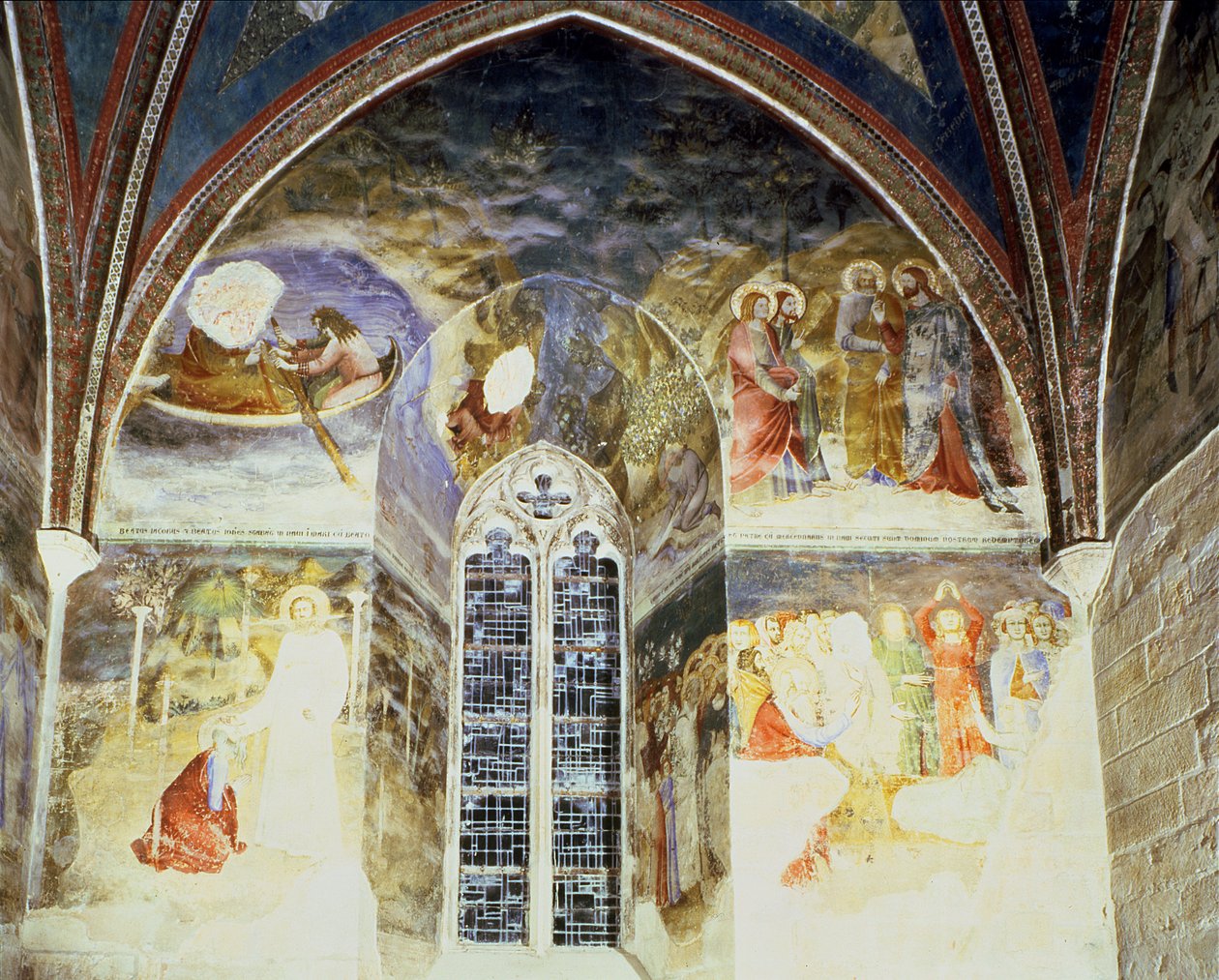 Jelenetek Szent János evangélista életéből, a Szent Jean-kápolnából, 1347 alkotó: Matteo Giovanetti