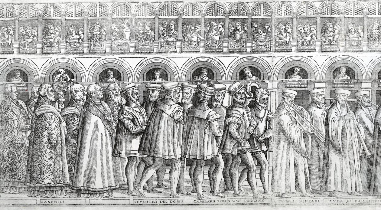 Dogal Procession, 1555–1560 körül (lásd még: 476241-2, 476244-5) alkotó: Matteo Pagani