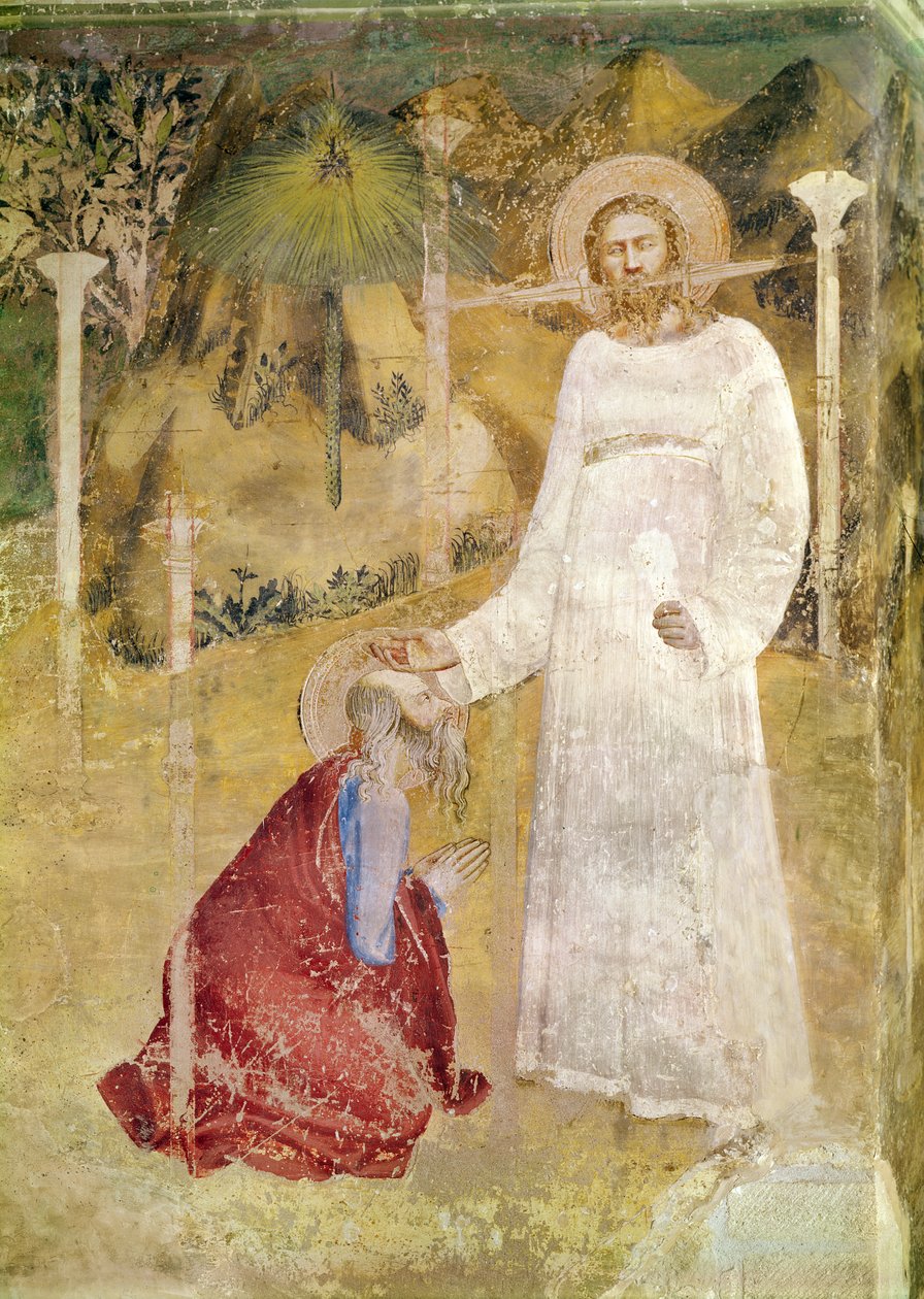 Szent János látomása Pátmoszon, részlet a Szent János-kápolnából, 1344-45 alkotó: Matteo di Giovanetto da Viterbo