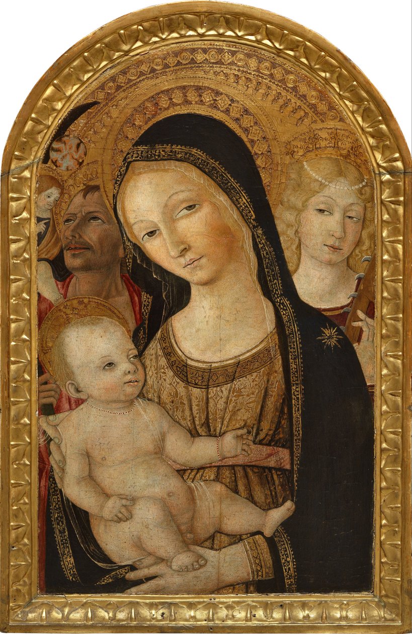 Madonna és gyermeke Szent Katalinnal és Szent Kristóffal alkotó: Matteo di Giovanni di Bartolo