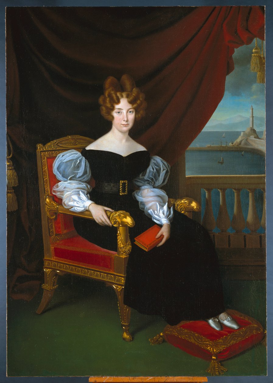 Maria Brignole Sale De Ferrari, Galliera hercegnője (1811-1888) Matteo Antonio Picasso (1794-1879) festménye, mérete 191x133 cm Gének, Új utcai múzeumok alkotó: Matteo Antonio Picasso