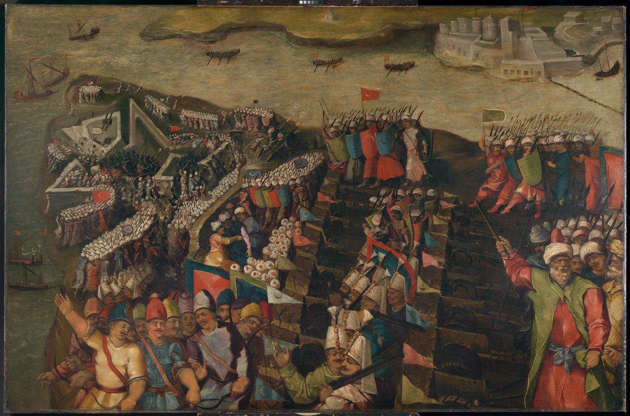 Málta ostroma: Szent Elmo elfoglalása, 1565. június 23., 16. század vége (olaj, vászon) alkotó: Matteo Perez d