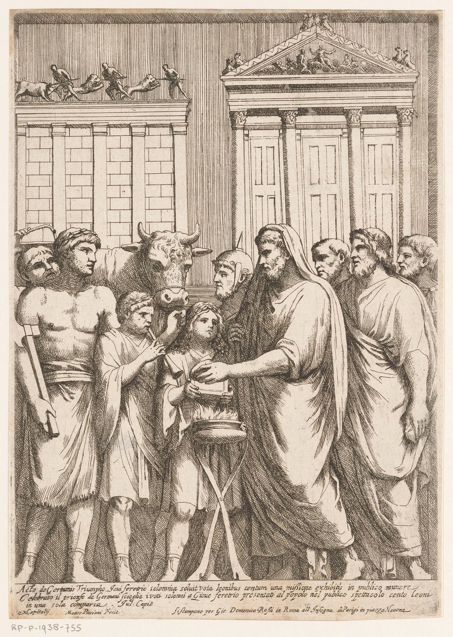 Marcus Aurelius mint főpap Domborművek Konstantin ívén (sorozat címe) alkotó: Matteo Piccioni