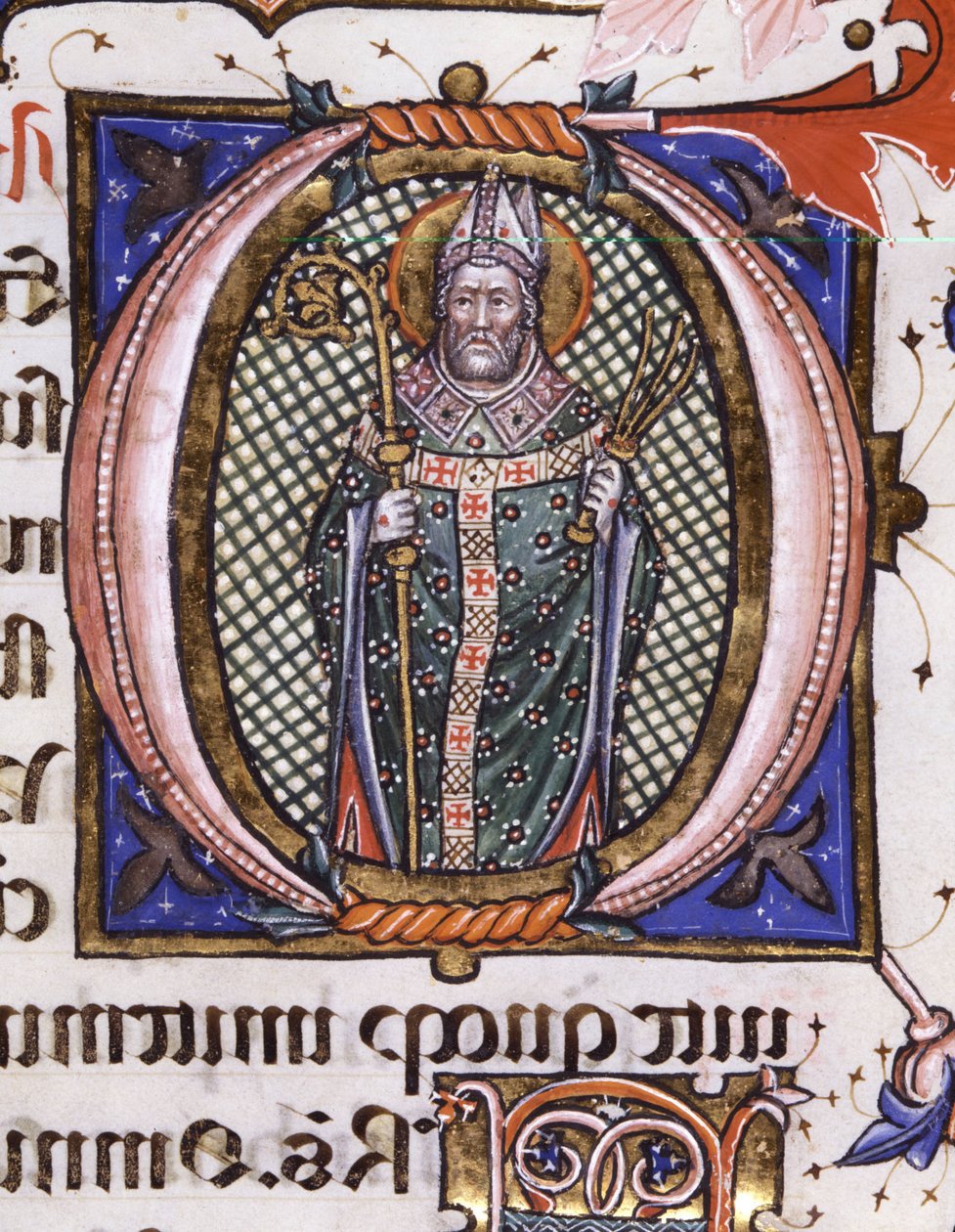 Saint Ambrose – (miniatűr, 1492-1523 körül) alkotó: Matteo da Milano