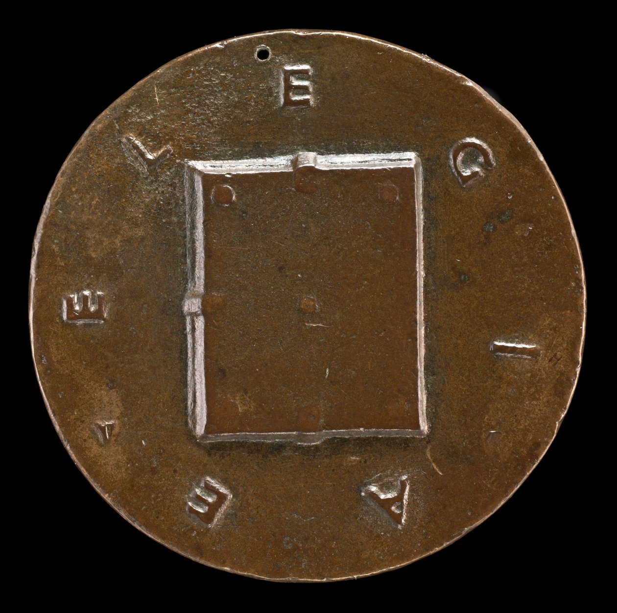 Lezárt könyv [fordítva], c. 1446. alkotó: Matteo di Andrea de Pasti