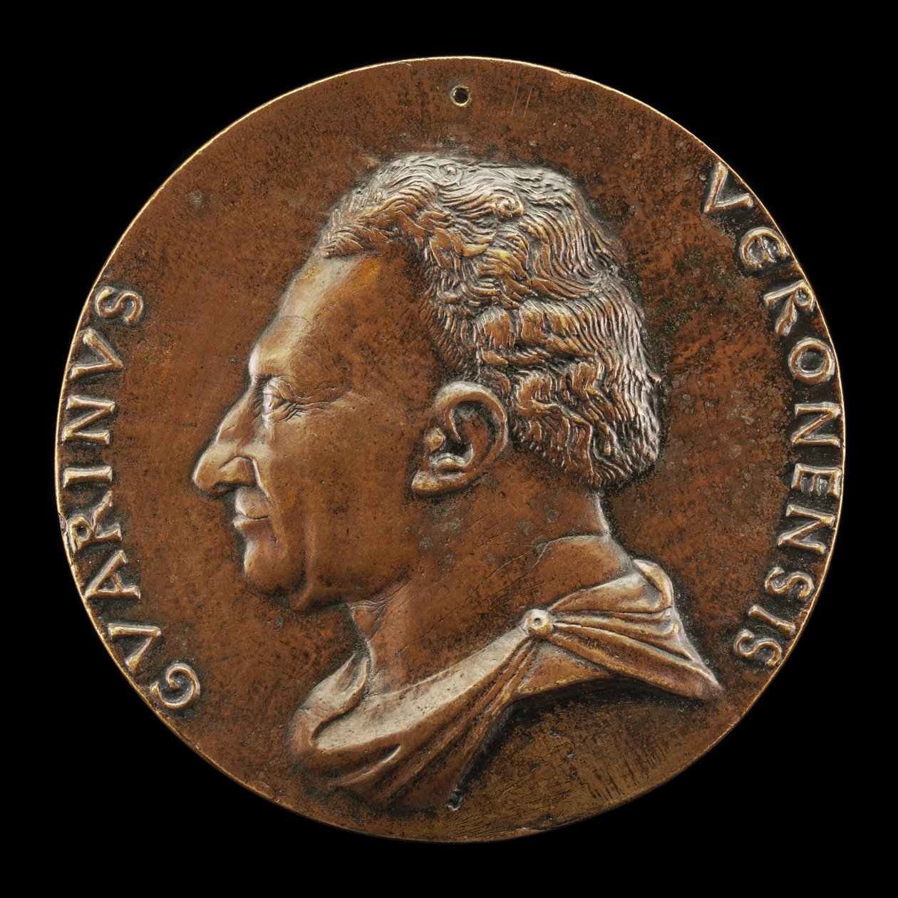 Guarino da Verona, 1374-1460, Humanista [előlap], c. 1446. alkotó: Matteo di Andrea de Pasti