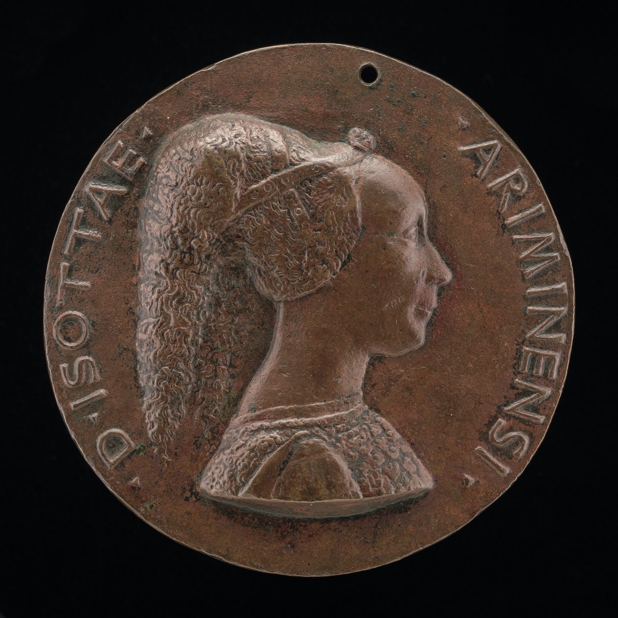 Isotta degli Atti, 14321433-1474, úrnője 1446, majd felesége 1453 után, Sigismondo Malatesta [obv alkotó: Matteo di Andrea de Pasti