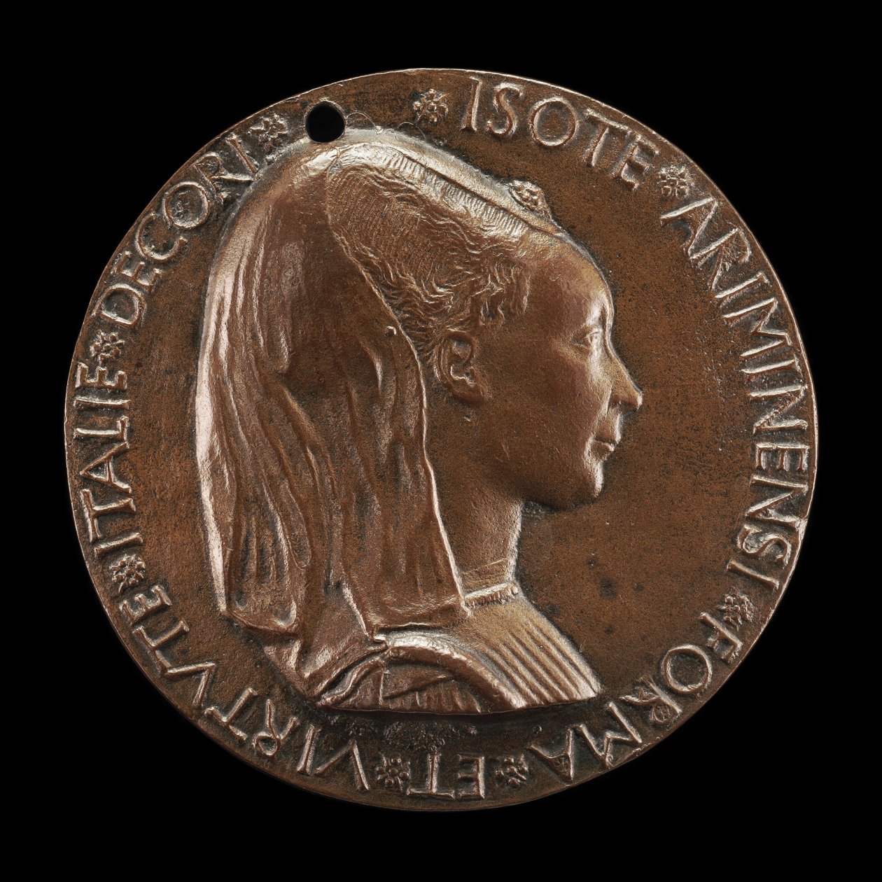 Isotta degli Atti, 14321433-1474, úrnője 1446, majd felesége 1453 után, Sigismondo Malatesta [obv alkotó: Matteo di Andrea de Pasti