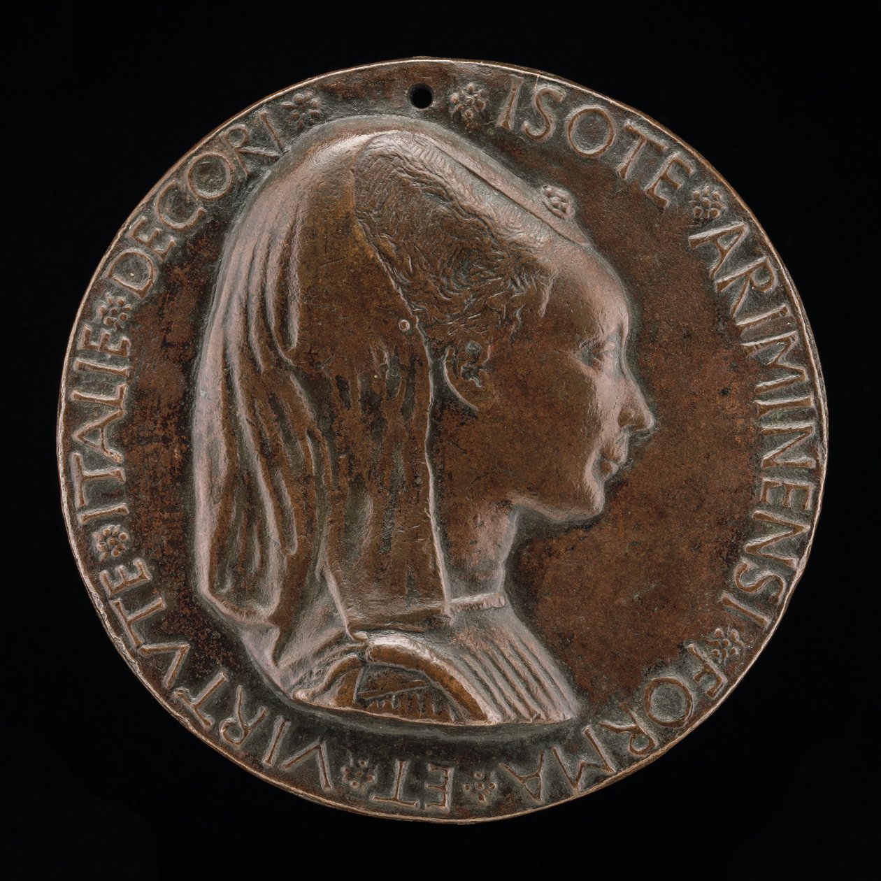 Isotta degli Atti, 14321433-1474, úrnője 1446, majd felesége 1453 után, Sigismondo Malatesta [obv alkotó: Matteo di Andrea de Pasti
