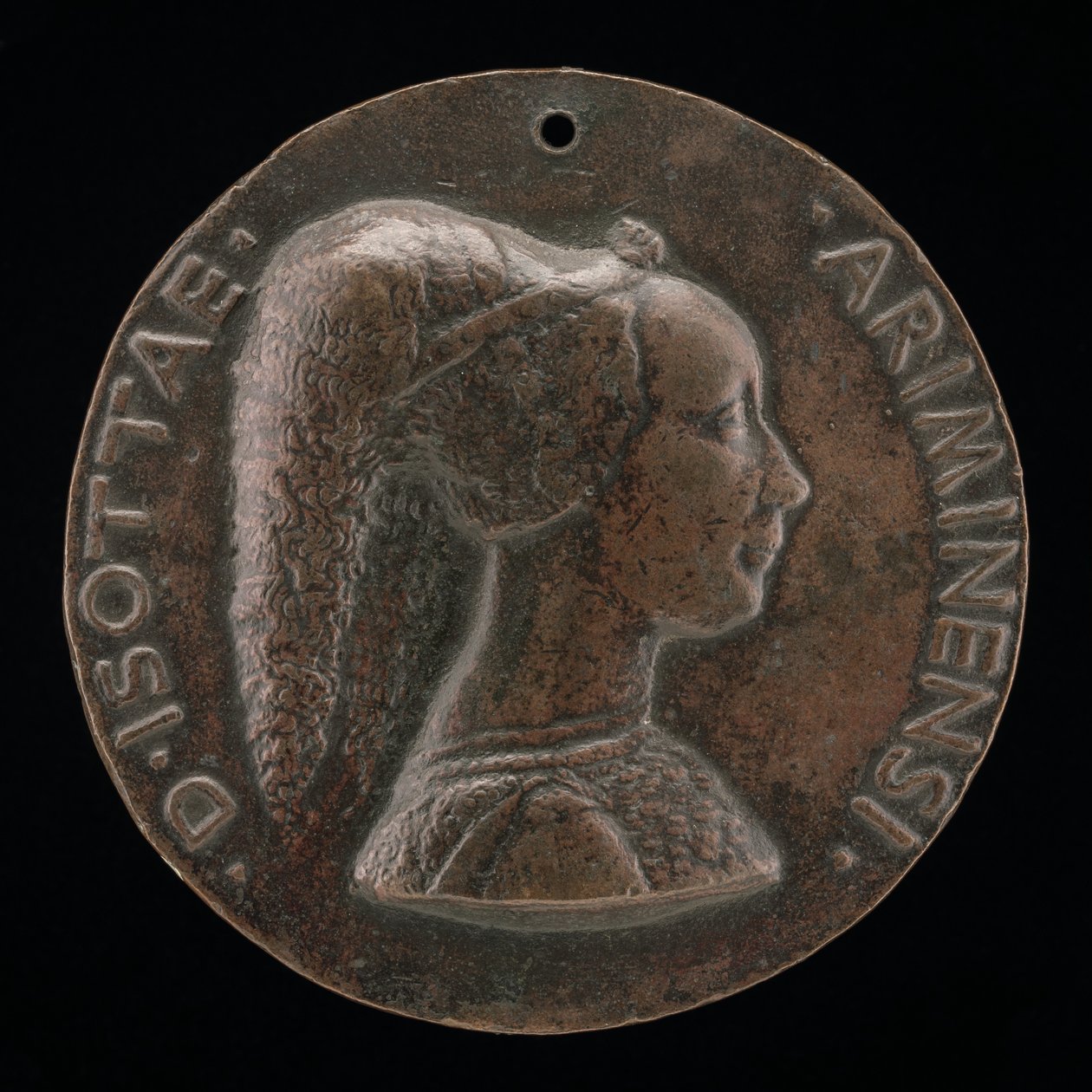 Isotta degli Atti, 14321433-1474, úrnője 1446, majd felesége 1453 után, Sigismondo Malatesta [obv alkotó: Matteo di Andrea de Pasti