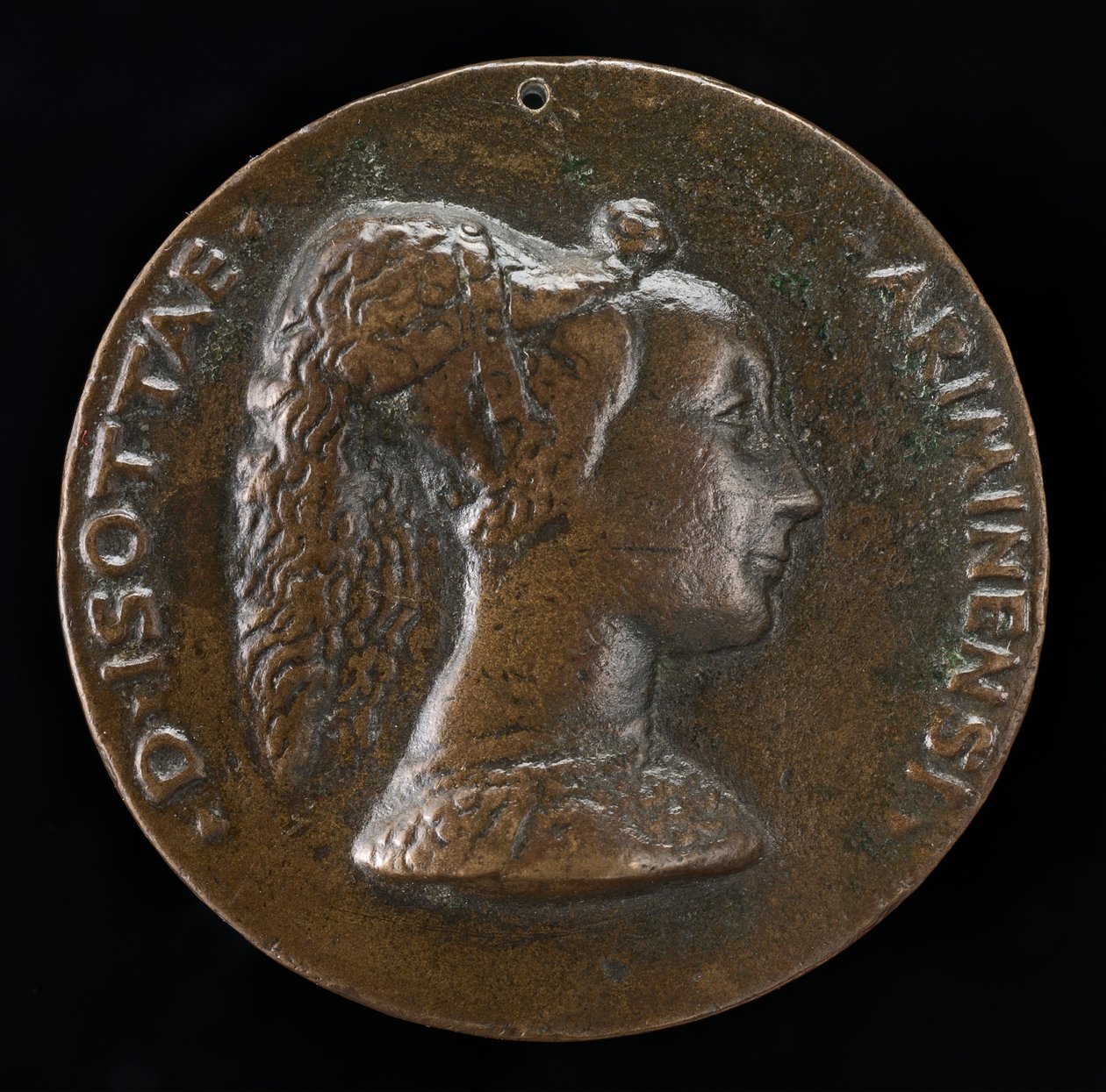 Isotta degli Atti, 14321433-1474, úrnője 1446, majd felesége 1453 után, Sigismondo Malatesta [obv alkotó: Matteo di Andrea de Pasti
