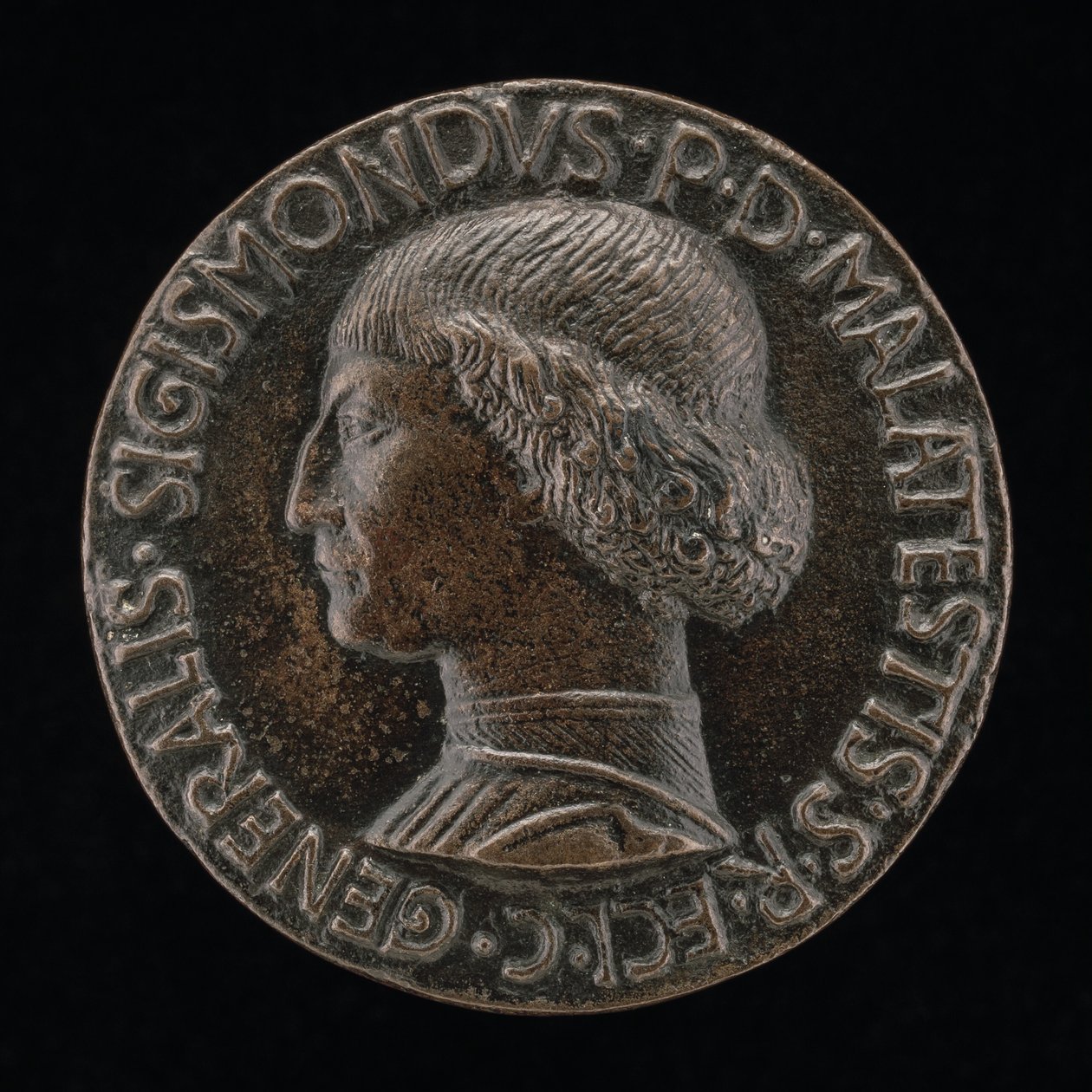 Sigismondo Pandolfo Malatesta, 1417-1468, Rimini és Fano ura [előlap], 1446. alkotó: Matteo di Andrea de Pasti