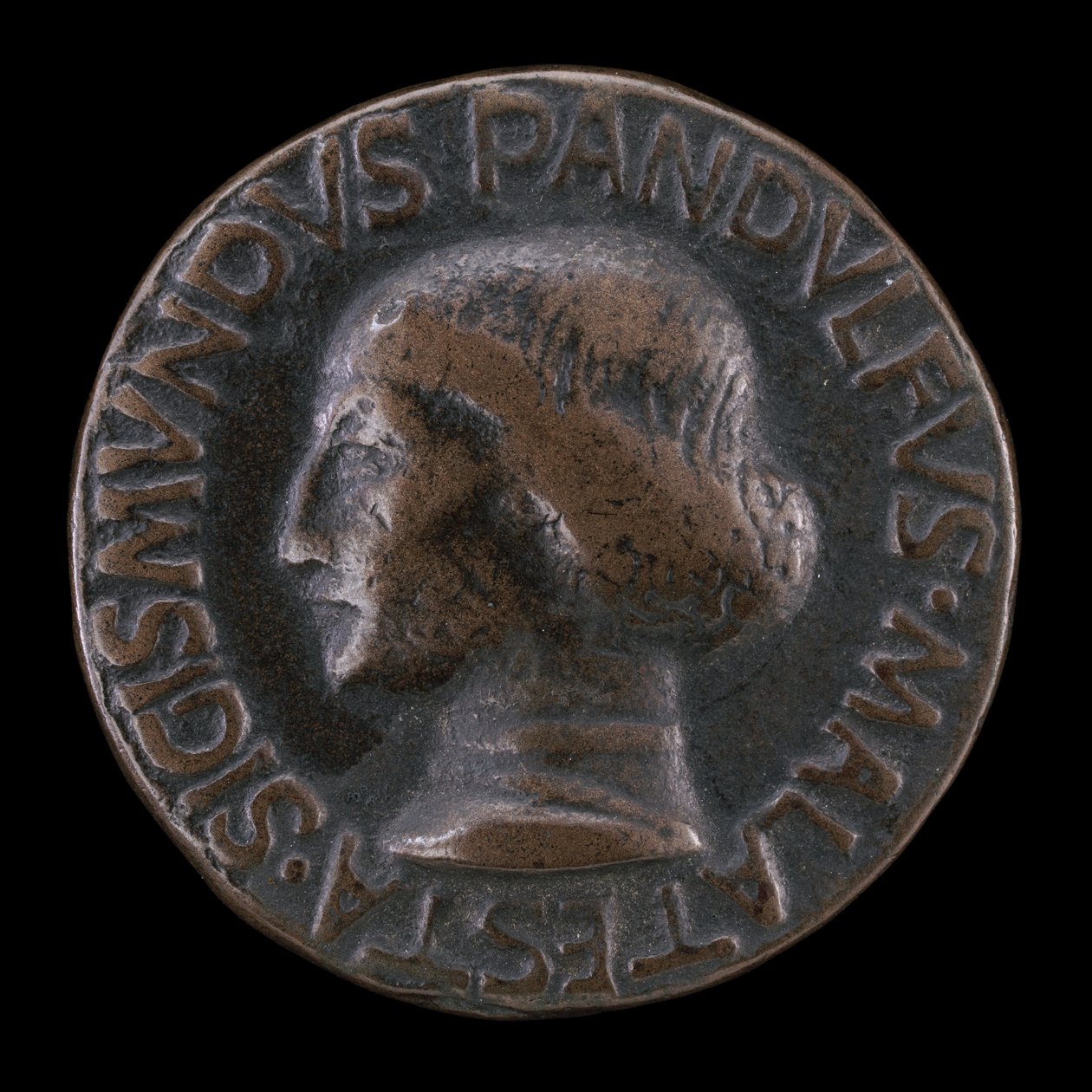 Sigismondo Pandolfo Malatesta, 1417-1468, Rimini és Fano ura [előlap], 1447. alkotó: Matteo di Andrea de Pasti