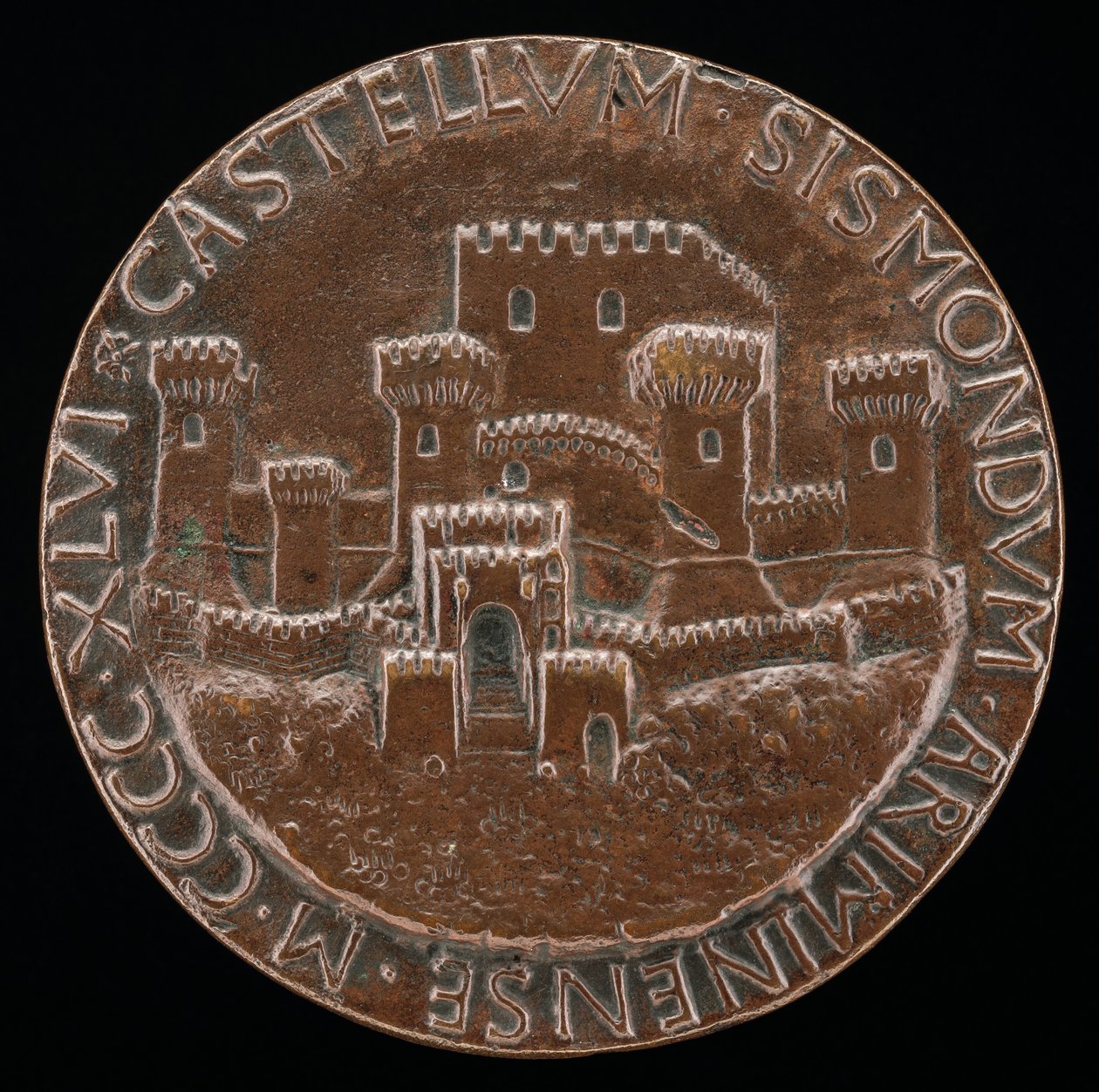 Rimini vára [fordítva], 1446. alkotó: Matteo di Andrea de Pasti