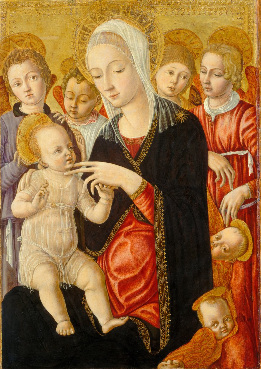 Madonna és gyermek angyalokkal és kerubokkal, c. 14601465. alkotó: Matteo di Giovanni