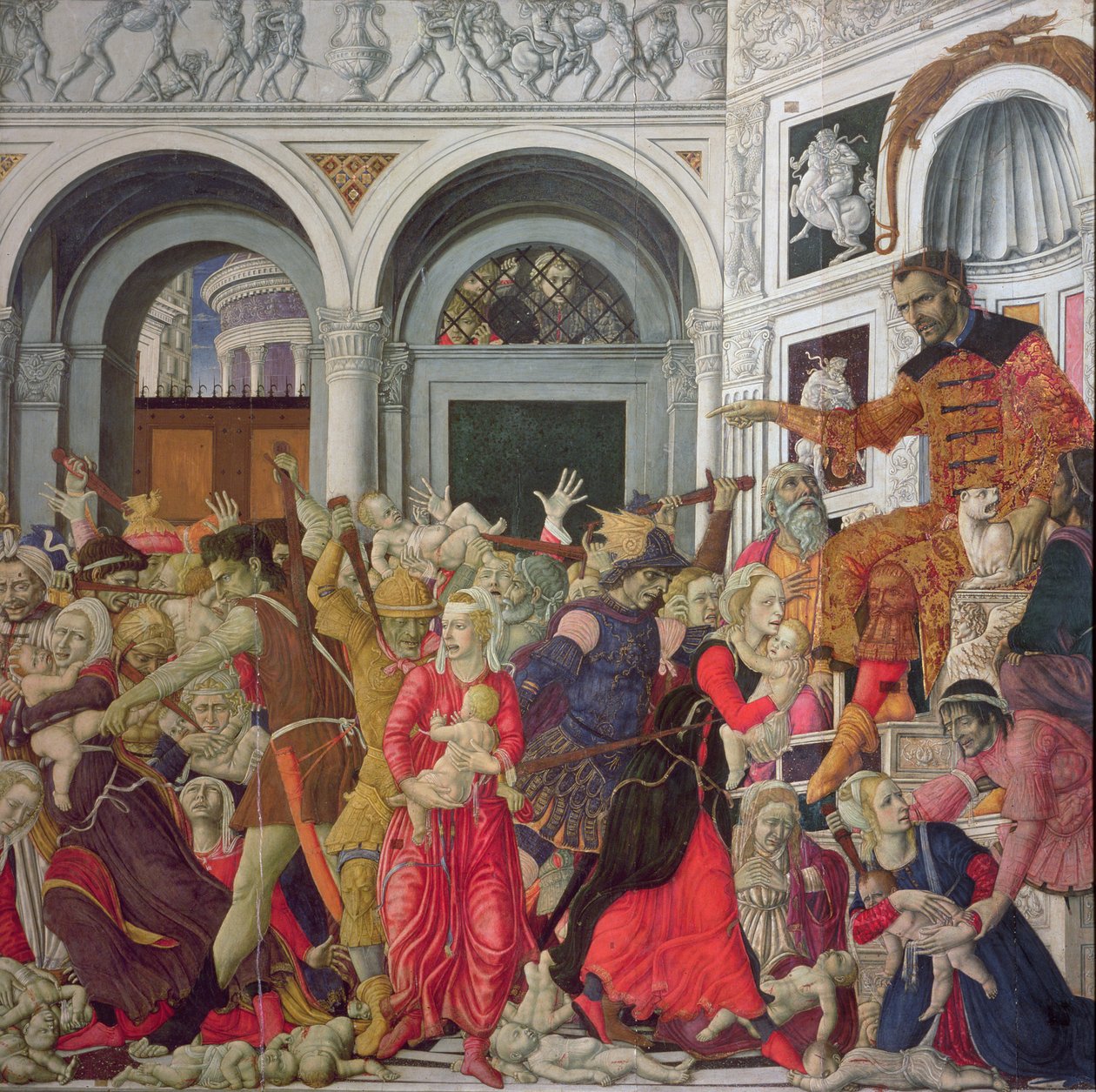 Az ártatlanok mészárlása (olaj a panelen) alkotó: Matteo di Giovanni di Bartolo