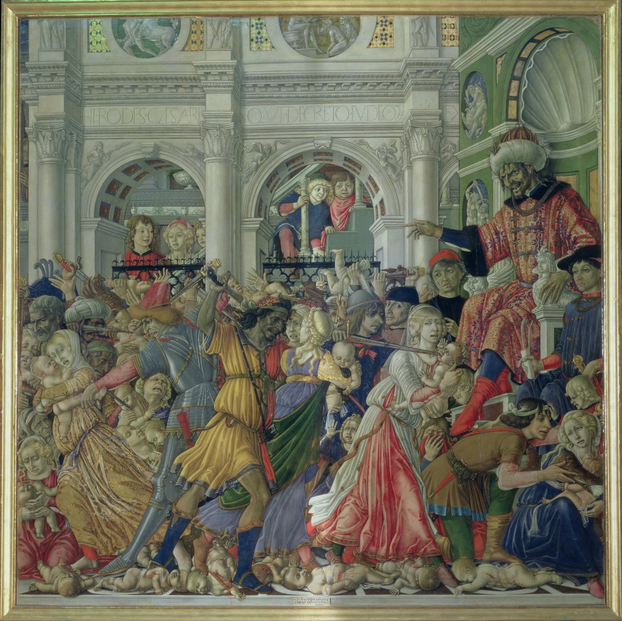 Az ártatlanok mészárlása, 1482 (tempera a panelen) alkotó: Matteo di Giovanni di Bartolo