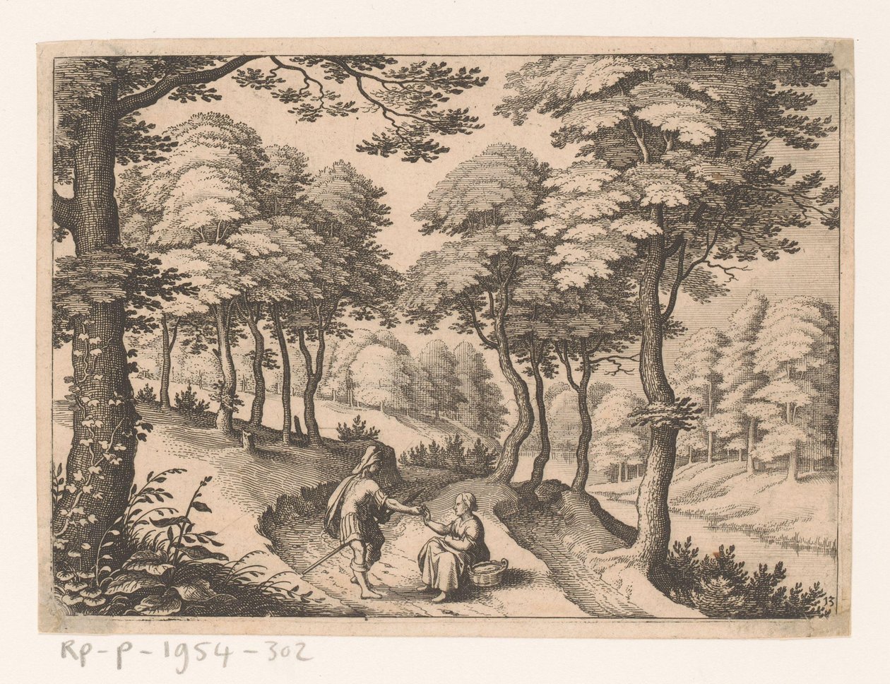 Juda és Tamar Landschappen a Schwalbach régióban (sorozat címe) A Schwalbacher utazás (sorozat címe) alkotó: Matthäus Merian (I)